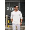 imageCOOFANDY Mens Long Sleeve Tee Shirts Crew Neck T Shirt Solid Casual Basic Tees Soft Stretch TShirtsAll White