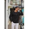 imageCOOFANDY Mens Long Sleeve Tee Shirts Crew Neck T Shirt Solid Casual Basic Tees Soft Stretch TShirtsBlack