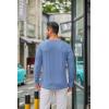 imageCOOFANDY Mens Long Sleeve Tee Shirts Crew Neck T Shirt Solid Casual Basic Tees Soft Stretch TShirtsBlue