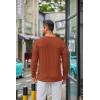 imageCOOFANDY Mens Long Sleeve Tee Shirts Crew Neck T Shirt Solid Casual Basic Tees Soft Stretch TShirtsCaramel