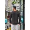 imageCOOFANDY Mens Long Sleeve Tee Shirts Crew Neck T Shirt Solid Casual Basic Tees Soft Stretch TShirtsDark Grey