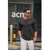 imageCOOFANDY Mens Long Sleeve Tee Shirts Crew Neck T Shirt Solid Casual Basic Tees Soft Stretch TShirtsDark Grey