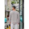 imageCOOFANDY Mens Long Sleeve Tee Shirts Crew Neck T Shirt Solid Casual Basic Tees Soft Stretch TShirtsLight Grey