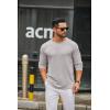 imageCOOFANDY Mens Long Sleeve Tee Shirts Crew Neck T Shirt Solid Casual Basic Tees Soft Stretch TShirtsLight Grey