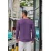 imageCOOFANDY Mens Long Sleeve Tee Shirts Crew Neck T Shirt Solid Casual Basic Tees Soft Stretch TShirtsPurple