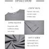 imageCOOFANDY Mens Long Sleeve Tee Shirts Crew Neck TShirt Casual Pullover Basic Tees Soft Stretch TshirtsAthletic Heather