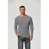 imageCOOFANDY Mens Long Sleeve Tee Shirts Crew Neck TShirt Casual Pullover Basic Tees Soft Stretch TshirtsAthletic Heather