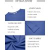 imageCOOFANDY Mens Long Sleeve Tee Shirts Crew Neck TShirt Casual Pullover Basic Tees Soft Stretch TshirtsBlacknavy