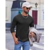 imageCOOFANDY Mens Long Sleeve Tee Shirts Crew Neck TShirt Casual Pullover Basic Tees Soft Stretch TshirtsBlackwhite