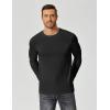 imageCOOFANDY Mens Long Sleeve Tee Shirts Crew Neck TShirt Casual Pullover Basic Tees Soft Stretch TshirtsBlackwhite
