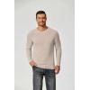 imageCOOFANDY Mens Long Sleeve Tee Shirts Crew Neck TShirt Casual Pullover Basic Tees Soft Stretch TshirtsLight Apricot