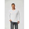 imageCOOFANDY Mens Long Sleeve Tee Shirts Crew Neck TShirt Casual Pullover Basic Tees Soft Stretch TshirtsWhite