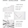 imageCOOFANDY Mens Long Sleeve Tee Shirts Crew Neck TShirt Casual Pullover Basic Tees Soft Stretch TshirtsWhite