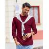 imageCOOFANDY Mens Long Sleeve Tee Shirts Stretch Crew Neck Thermal Shirts Casual T Shirts for MenWine Red