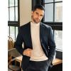 imageCOOFANDY Mens Mock Neck Shirts Fleece Long Sleeve Tops Basic Pullover TShirtsApricot