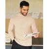imageCOOFANDY Mens Mock Neck Shirts Fleece Long Sleeve Tops Basic Pullover TShirtsApricot