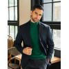 imageCOOFANDY Mens Mock Neck Shirts Fleece Long Sleeve Tops Basic Pullover TShirtsGreen