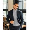 imageCOOFANDY Mens Mock Neck Shirts Fleece Long Sleeve Tops Basic Pullover TShirtsLight Grey