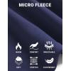 imageCOOFANDY Mens Mock Neck Shirts Fleece Long Sleeve Tops Basic Pullover TShirtsNavy Blue