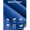 imageCOOFANDY Mens Mock Neck Shirts Fleece Long Sleeve Tops Basic Pullover TShirtsRoyal Blue