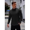 imageCOOFANDY Mens Mock Turtleneck Long Sleeve Shirts Basic Thermal Turtle Neck Undershirt Lightweight Pullover Sweaters TopAblack