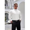 imageCOOFANDY Mens Mock Turtleneck Long Sleeve Shirts Basic Thermal Turtle Neck Undershirt Lightweight Pullover Sweaters TopAwhite