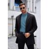 imageCOOFANDY Mens Mock Turtleneck Long Sleeve Shirts Basic Thermal Turtle Neck Undershirt Lightweight Pullover Sweaters TopBlue