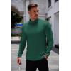 imageCOOFANDY Mens Mock Turtleneck Long Sleeve Shirts Basic Thermal Turtle Neck Undershirt Lightweight Pullover Sweaters TopGreen