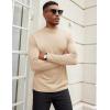 imageCOOFANDY Mens Mock Turtleneck Long Sleeve Shirts Slim Fit Basic TShirt Lightweight Ribbed Pullover Sweater1 Packbeige