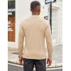 imageCOOFANDY Mens Mock Turtleneck Long Sleeve Shirts Slim Fit Basic TShirt Lightweight Ribbed Pullover Sweater1 Packbeige