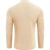 imageCOOFANDY Mens Mock Turtleneck Long Sleeve Shirts Slim Fit Basic TShirt Lightweight Ribbed Pullover Sweater1 Packbeige