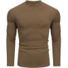 imageCOOFANDY Mens Mock Turtleneck Long Sleeve Shirts Slim Fit Basic TShirt Lightweight Ribbed Pullover Sweater2 Packblack  Brown