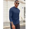 imageCOOFANDY Mens Mock Turtleneck Long Sleeve Shirts Slim Fit Basic TShirt Lightweight Ribbed Pullover Sweater2 Packdark Grey  Navy Blue