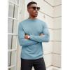 imageCOOFANDY Mens Mock Turtleneck Long Sleeve Shirts Slim Fit Basic TShirt Lightweight Ribbed Pullover SweaterGreenish Blue