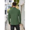 imageCOOFANDY Mens Mock Turtleneck Sweater Long Sleeve Half Neck Pullover Thermal Casual Ribbed High Neck Pullover SweaterArmy Green