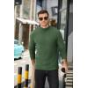 imageCOOFANDY Mens Mock Turtleneck Sweater Long Sleeve Half Neck Pullover Thermal Casual Ribbed High Neck Pullover SweaterArmy Green