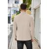 imageCOOFANDY Mens Mock Turtleneck Sweater Long Sleeve Half Neck Pullover Thermal Casual Ribbed High Neck Pullover SweaterBeige