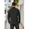 imageCOOFANDY Mens Mock Turtleneck Sweater Long Sleeve Half Neck Pullover Thermal Casual Ribbed High Neck Pullover SweaterBlack