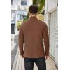 imageCOOFANDY Mens Mock Turtleneck Sweater Long Sleeve Half Neck Pullover Thermal Casual Ribbed High Neck Pullover SweaterBrown