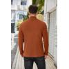 imageCOOFANDY Mens Mock Turtleneck Sweater Long Sleeve Half Neck Pullover Thermal Casual Ribbed High Neck Pullover SweaterCaramel