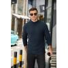 imageCOOFANDY Mens Mock Turtleneck Sweater Long Sleeve Half Neck Pullover Thermal Casual Ribbed High Neck Pullover SweaterDark Blue