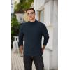 imageCOOFANDY Mens Mock Turtleneck Sweater Long Sleeve Half Neck Pullover Thermal Casual Ribbed High Neck Pullover SweaterDark Blue
