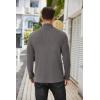 imageCOOFANDY Mens Mock Turtleneck Sweater Long Sleeve Half Neck Pullover Thermal Casual Ribbed High Neck Pullover SweaterDark Gray