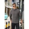 imageCOOFANDY Mens Mock Turtleneck Sweater Long Sleeve Half Neck Pullover Thermal Casual Ribbed High Neck Pullover SweaterDark Gray