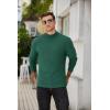 imageCOOFANDY Mens Mock Turtleneck Sweater Long Sleeve Half Neck Pullover Thermal Casual Ribbed High Neck Pullover SweaterDark Green