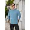imageCOOFANDY Mens Mock Turtleneck Sweater Long Sleeve Half Neck Pullover Thermal Casual Ribbed High Neck Pullover SweaterDark Navy Blue