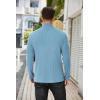 imageCOOFANDY Mens Mock Turtleneck Sweater Long Sleeve Half Neck Pullover Thermal Casual Ribbed High Neck Pullover SweaterDark Navy Blue