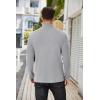 imageCOOFANDY Mens Mock Turtleneck Sweater Long Sleeve Half Neck Pullover Thermal Casual Ribbed High Neck Pullover SweaterGray