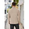 imageCOOFANDY Mens Mock Turtleneck Sweater Long Sleeve Half Neck Pullover Thermal Casual Ribbed High Neck Pullover SweaterKhaki