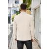 imageCOOFANDY Mens Mock Turtleneck Sweater Long Sleeve Half Neck Pullover Thermal Casual Ribbed High Neck Pullover SweaterLight Beige